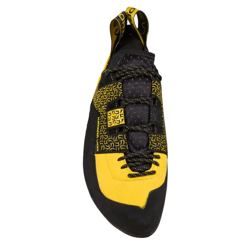 La Sportiva Katana Lace Climbing Shoe in Black/Yellow-1